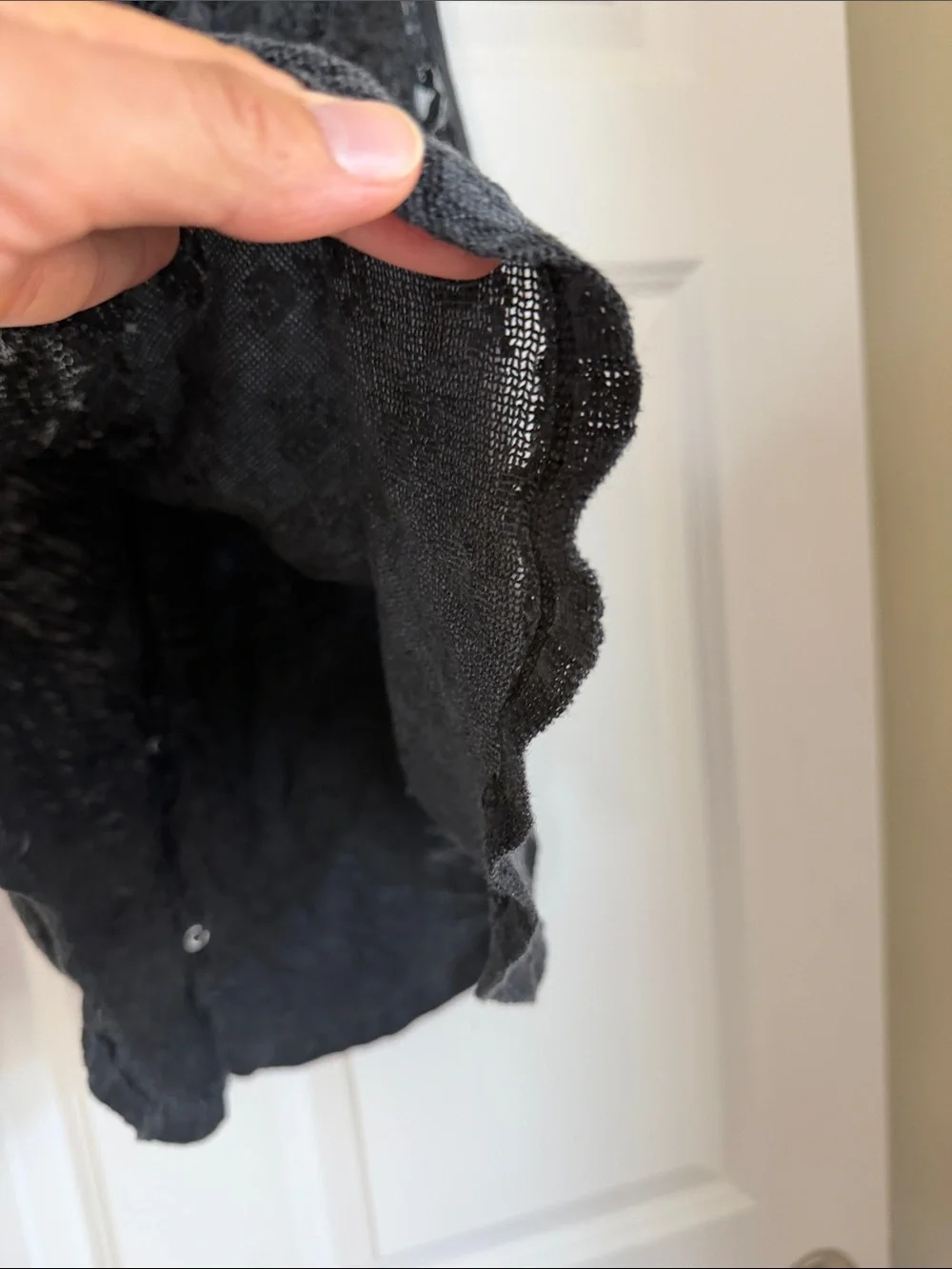 Free People Black Lace-Overlay Sleeveless Tank